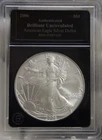 2006 US Silver Eagle $1 Gem Unc Black Bradford Slab