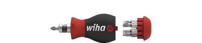 Wiha Schraubendreher mit Bit Magazin Stubby  gemischt mit 7 Doppelbits  (43613)