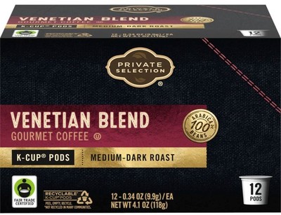 Private Selection Venetian Blend Medium Dark Roast K-Cup Coffee Pods - 12 Ct