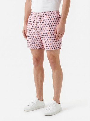 Saint Barth Herren Boxer-Badehose Rose 