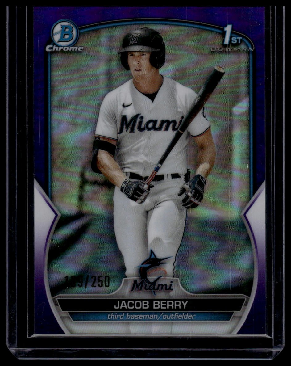 2023 Bowman #BCP-108 Jacob Berry Chrome Prospects Purple Refractors #/250