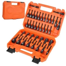 39Pcs Magnetic Nut Driver Set for Impact Drill, Metric & SAE Magnetic Impact 