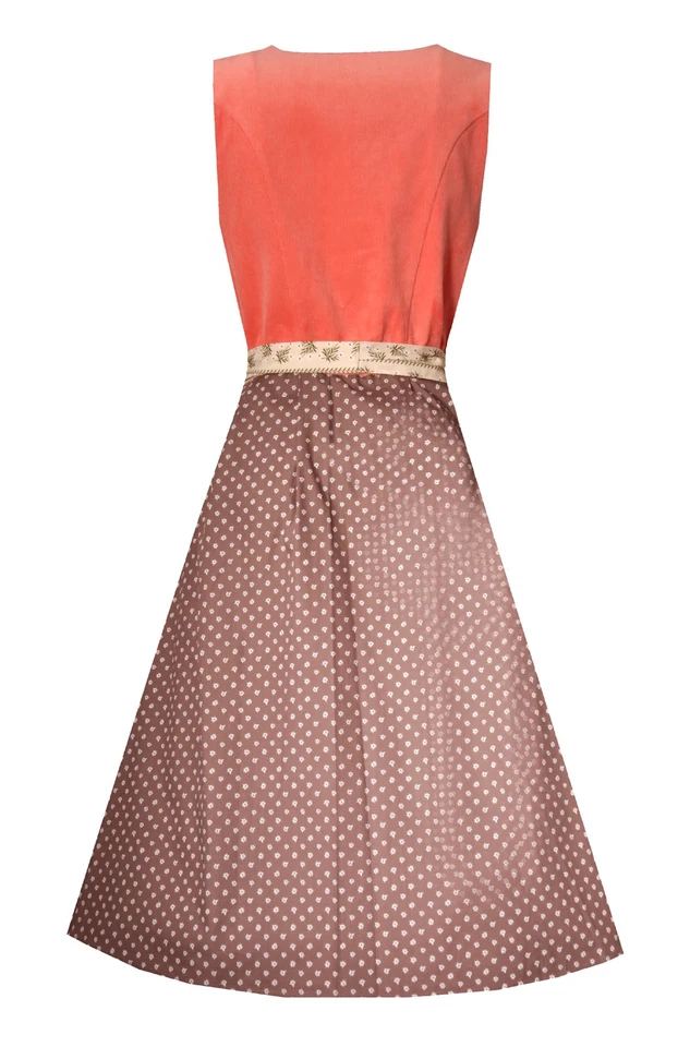 Dirndl midi 73cm Dünkelhammer Cord apricot braun beige - Bild 2 von 2