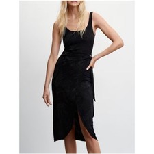 Mango Knotted Jacquard Dress Size 10