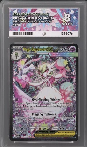 Mega Gardevoir ex #178/132 – Ace Graded 8 NM-MT – 10/10/10 Subgrades