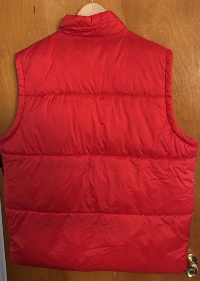 Chaleco acolchado rojo para hombre XL alto XLT bolsillos con cremallera Foto 4 de 4