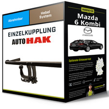 Abnehmbare Anhängerkupplung für MAZDA 6 Kombi 13-18 Typ GJ/ GL Auto Hak NEU