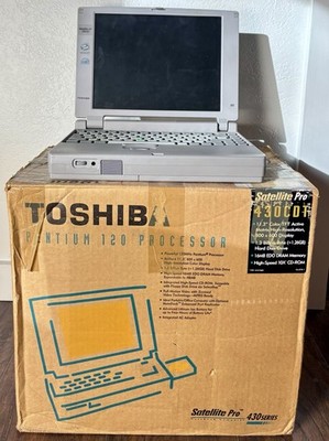 Vintage Toshiba Satellite Pro 430CDT Pentium 120MHz/1.26GB Processor TESTED/READ