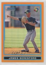 2009 Bowman Chrome WBC Prospects Orange Refractor 23/25 James Beresford 4r3