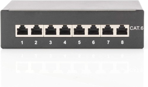 DIGITUS Desktop Patch Panel 8-Port/Cat.6 / Shielded/Cable Installation via LSA T - Picture 6 of 7