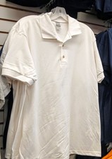 Gildan Kids Polo Shirt Short Sleeve Cotton white Sizes M,L,XL Collared Button