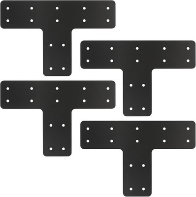 4 Pcs T Post Timber BracketsPost to Beam Connector for 6x6 Brackets，Durable S...