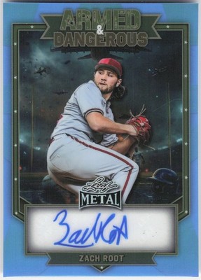 2025 Leaf Metal Armed & Dangerous Zach Root Auto /8 #ARA-ZR1 Los Angeles Dodgers
