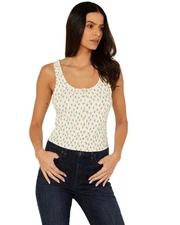 Cleo + Wolf Women's Amy Rib Knit Cropped Tank Top - CLSP24K89-CRM