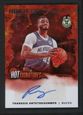 2024-25 THANASIS ANTETOKOUNMPO AUTO PANINI HOOPS HOT SIGNATURES AUTOGRAPHS