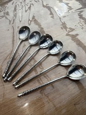 6 Stk.Antike russische Kaviarlöffel um 1885 Silber84 Zolotniki