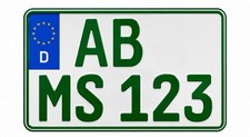 1 Kennzeichen GR&Uuml;N 240 x 130 mm|Traktor | Anh&auml;nger |Steuerbefreit|Leichtkraftrad