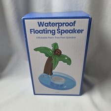 Waterproof Floating Speaker Inflatable Palm Tree Pool Speaker 4 Hour Battery NIB