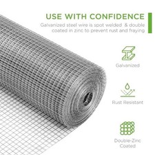 8M Welded Wire Galvanised Metal Mesh Fencing Garden Netting Hutch Chicken Wire M 2.47 per metre