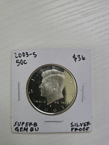 2003-S Silver Kennedy Half Dollar - Choice Gem Proof  Lustrous 90%