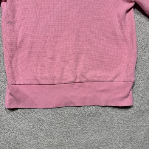 Karl Lagerfeld Top Womens Small Paris Pink Waffle Knit Puffy Sleeve Pin Accents - Picture 5 of 18
