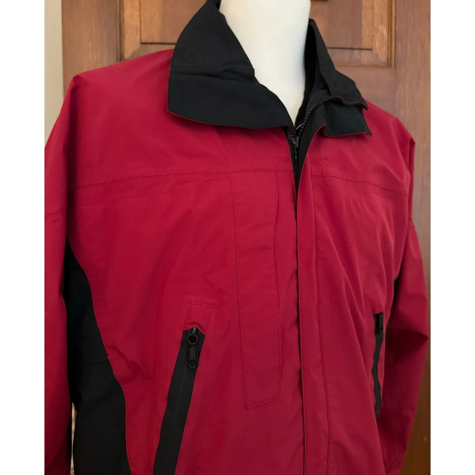Zero Restriction Windbreaker Jacket Mens M Red Long Sleeve Waterproof Full Zip - Image 2 of 4