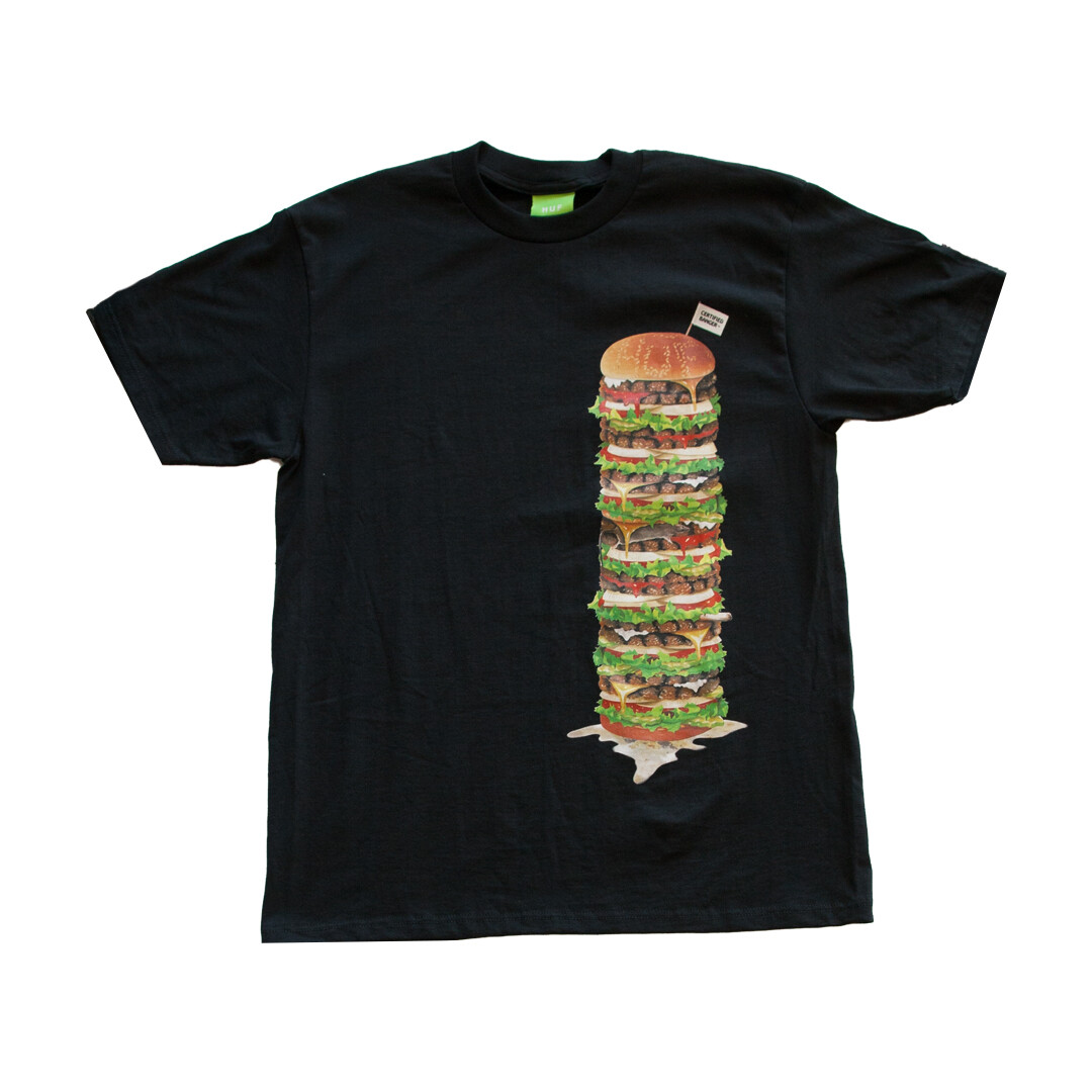 Футболка HUF Worldwide Ultra-Size Me с коротким рукавом (черная)