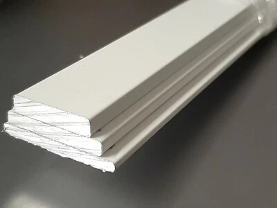 Barra piatta piatta in alluminio bianco opaco RAL 9016 VERNICIATA A POLVERE