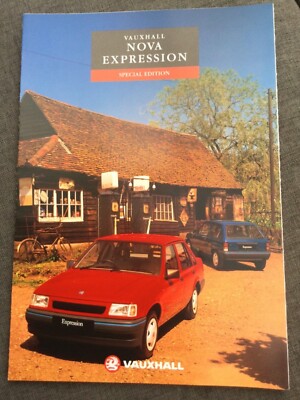 Vauxhall Nova Expression 1.2i Limited Edition 1992 UK Brochure  in VGC 