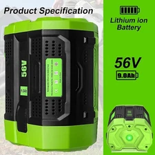 56V 9.0Ah Battery Replacement for EGO 56 Volt Power tools BA2800 BA1400 BA4200