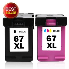 67XL Ink Cartridge Black Color For HP Envy 6055 6055e 6075 6075e 6052e 6058e
