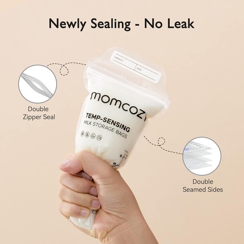 50 Momcozy Breast Milk Storage Bags Temp-Sensing 6 oz breastmilk - Picture 3 of 6