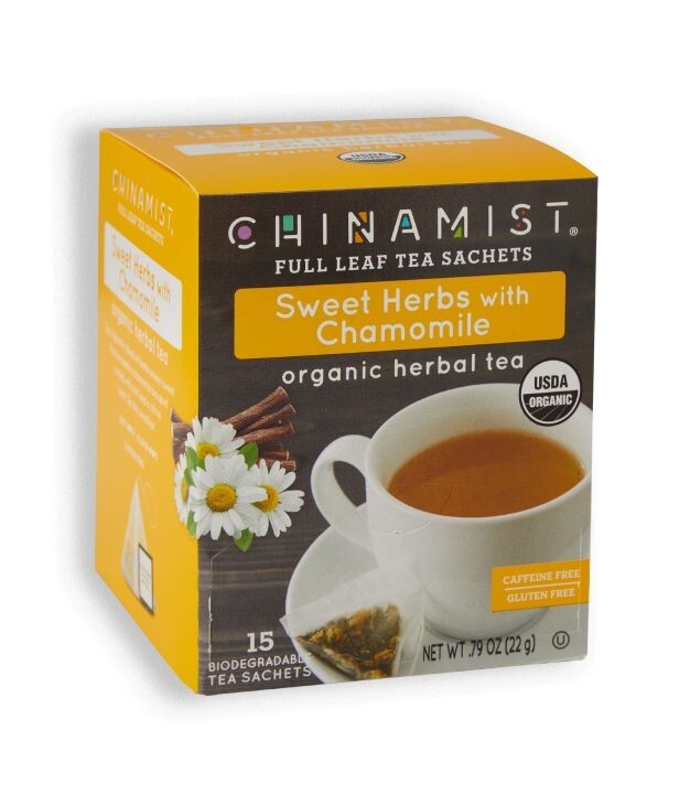 China Mist Organic Herbal Tea, Sweet Herbs with Chamomile, 15 count box