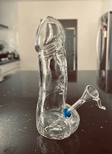 7.5"  Male Penis Bong Glass Water Filter Hookah
