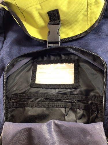 Eastsport Dark Blue Lime Green Backpack Satchel Style - Picture 10 of 15