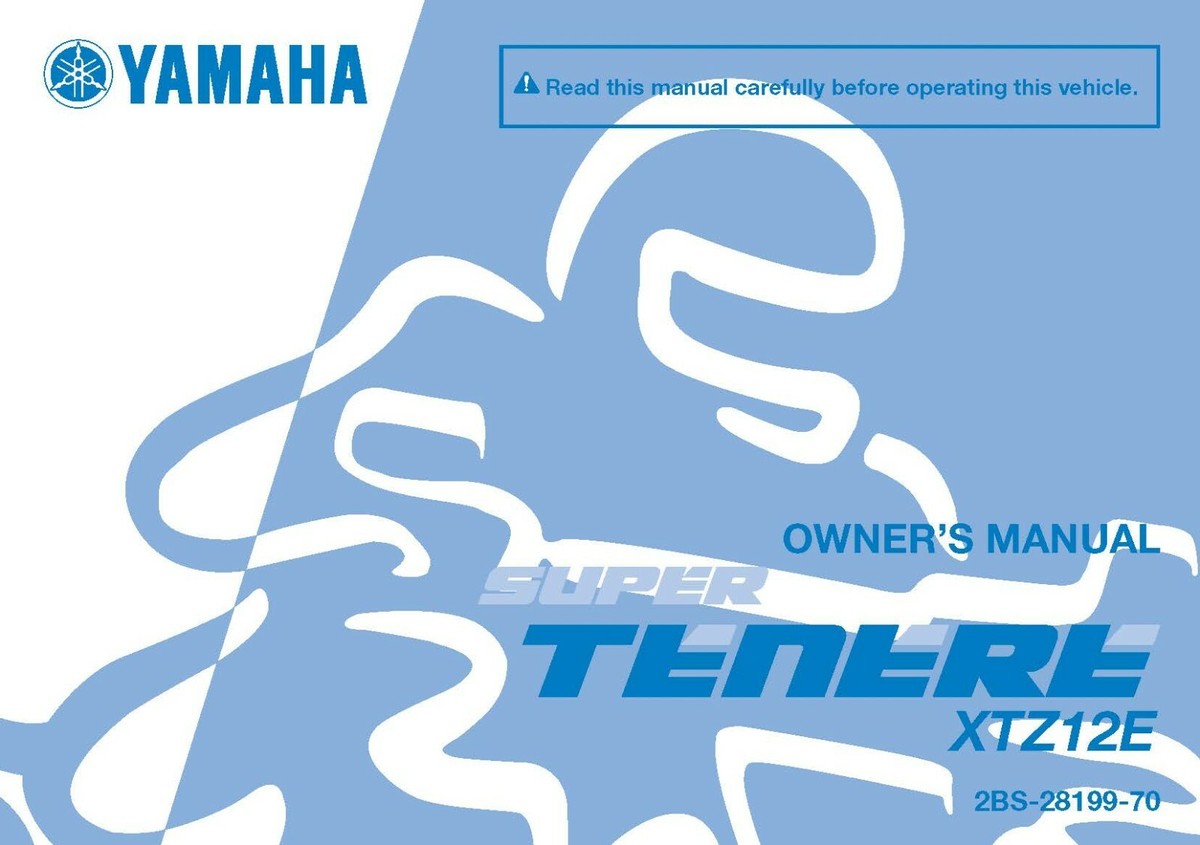 Yamaha Owners Manual Book 2014 SUPER TENERE 1200, XTZ12E | eBay