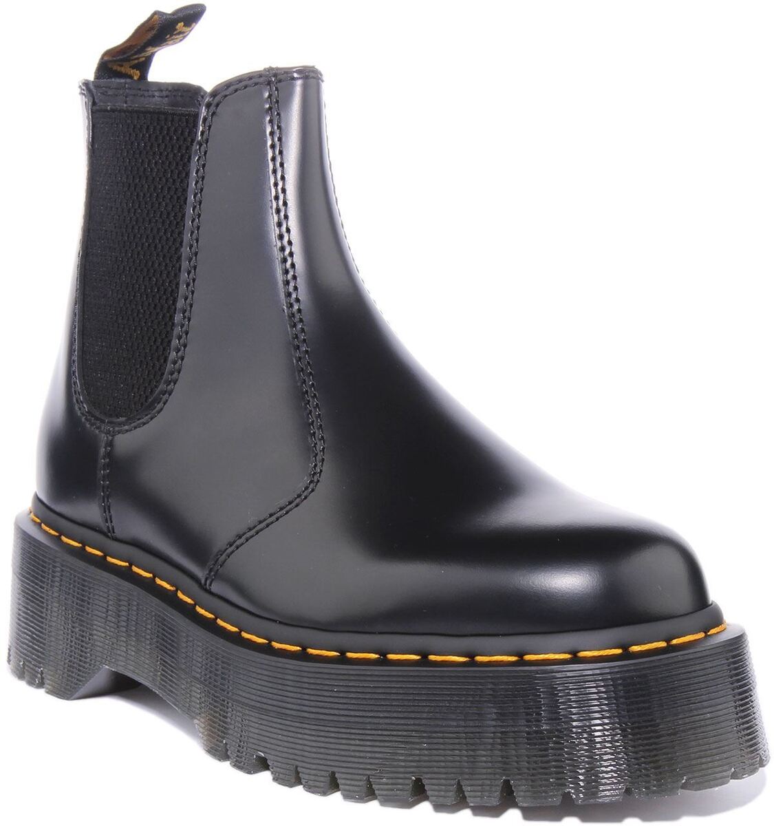 Dr Martens 2976 Quad Womens Platform Chelsea Boots In Black Dr Martens 2976 Quad Womens Platform Chelsea Boots In Black