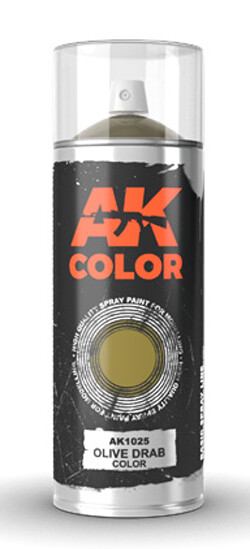 Vernice Spray Olive Drab Color 150 Ml. Ak-1025 AK INTERACTIVE