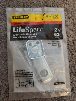Stanley 81-1700 Zinc Plated 2-1/2'' ROTATING POST SAFETY HASP - New Sealed