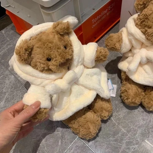 NWT Jellycat Bartholomew Bear Bathrobe Outfit Cuddly Toy With Dust Bag - Bild 2 von 6