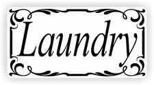 Laundry Door Sign Self Adhesive Vinyl Sticker, Decal Washroom Door Sticker