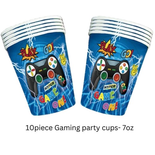Boys Gaming Foil balloons Blue Age set game controller birthday party decoration - Picture 25 of 27