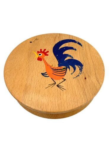Tortilla di mais in legno gallo cerniera metallo dipinto a mano farina di pollo Messico