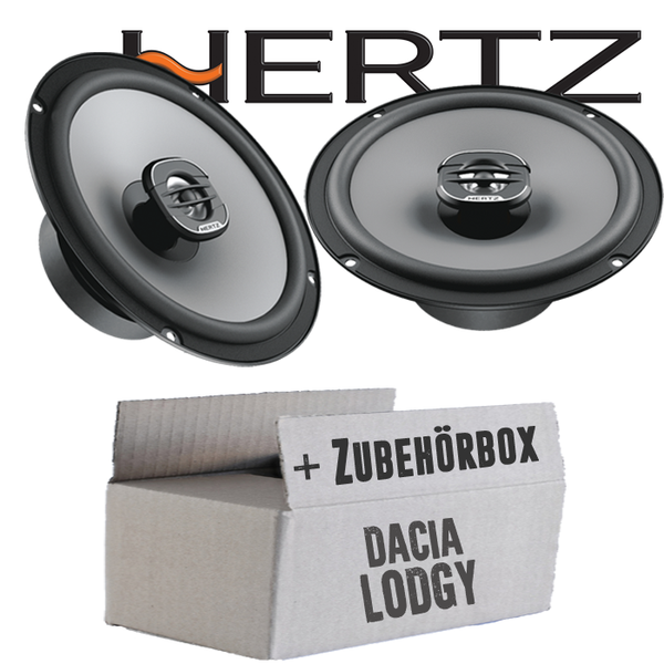 Hertz Lautsprecher FüR Dacia Lodgy Boxen 16Cm Koax Auto Einbauset Front Heck TüR-image