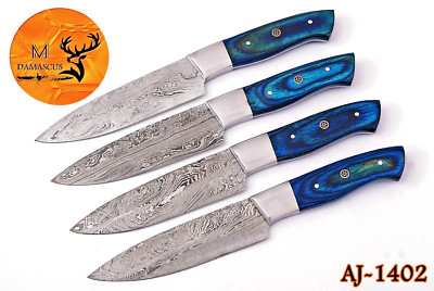 Damascus Chef Knife Set Kitchen Cutlery Steak Knife - Hand Forged Damascus 1402