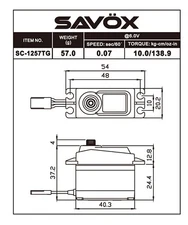 Savox Black Edition, Standard Size Coreless Digital Servo, 0.07sec / 139oz @ 6V