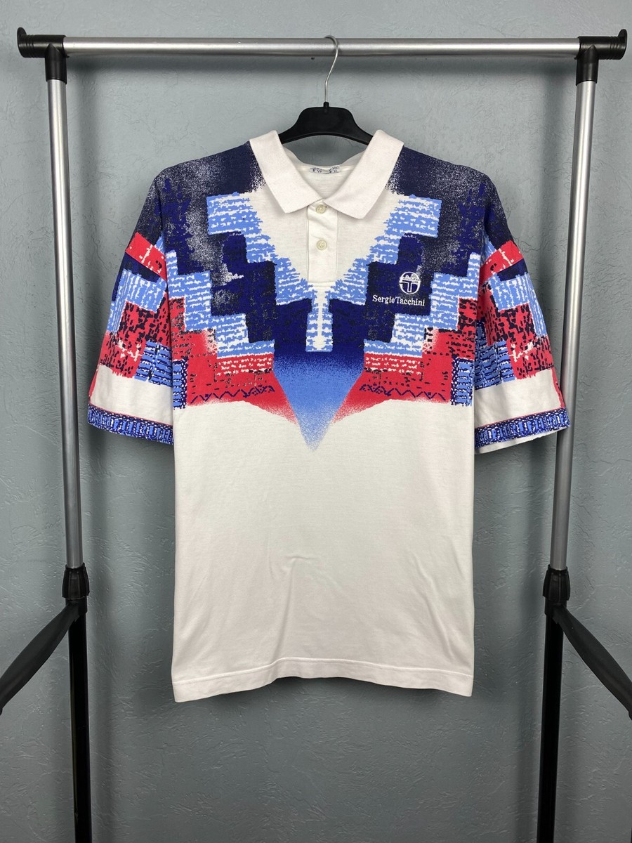 Sergio Tacchini 90s Vintage Mens Polo Shirt Tennis Size XL