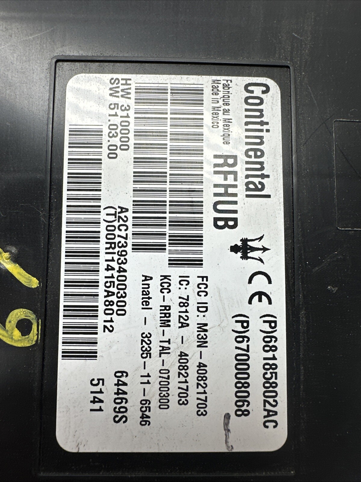 2014-2019 MASERATI GHIBLI THIEFT LOCKING PASSIVE ENTRY COMPUTER MODULE OEM