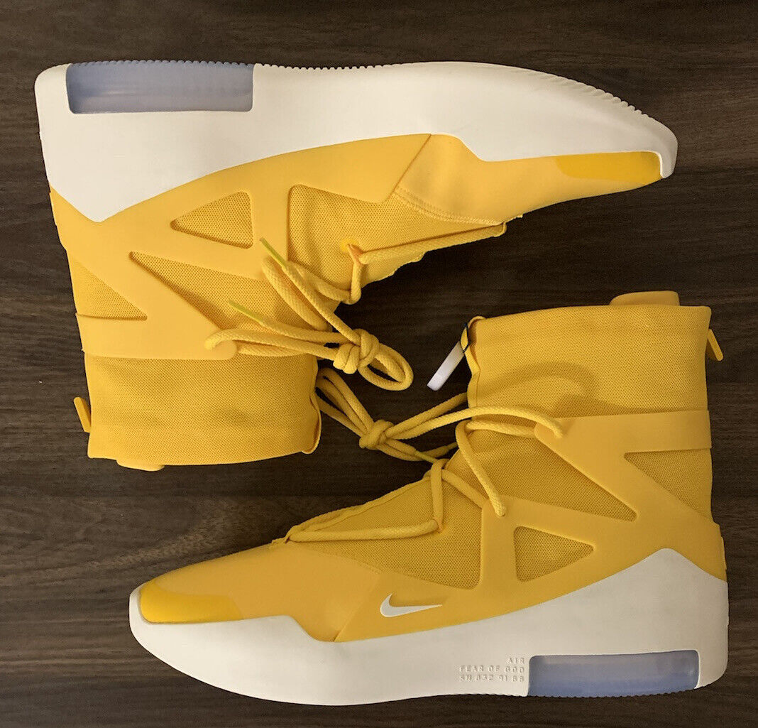 hospita Betuttelen neerhalen Nike Air Fear of God 1 The Atmosphere Amarillo Yellow FOG Men Size 15  AR4237-700 | eBay