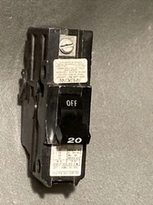  Federal Pacific FPE Stab-Lok 20A NA120 "THICK" Type NA Black HANDLE NA20 NA020